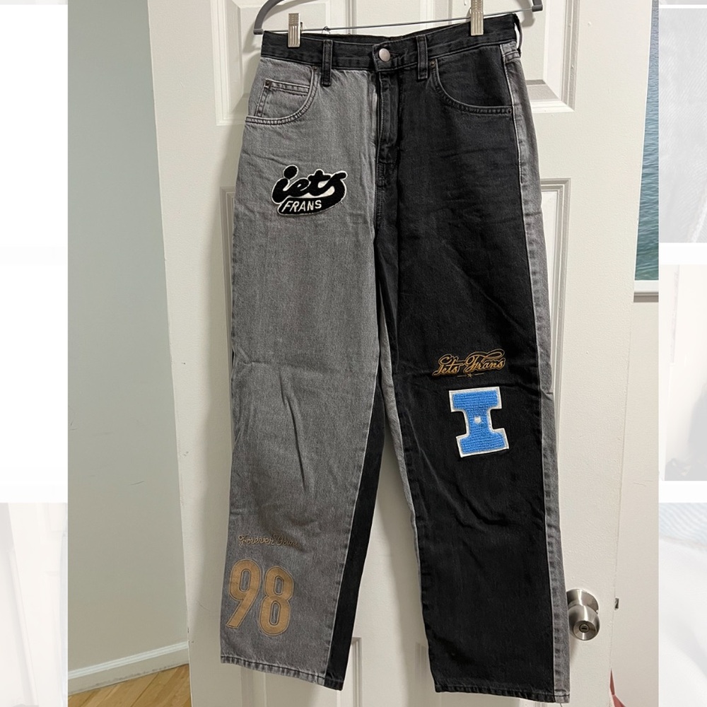 Iets Frans… wide leg patchwork jeans